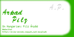 arpad pilz business card